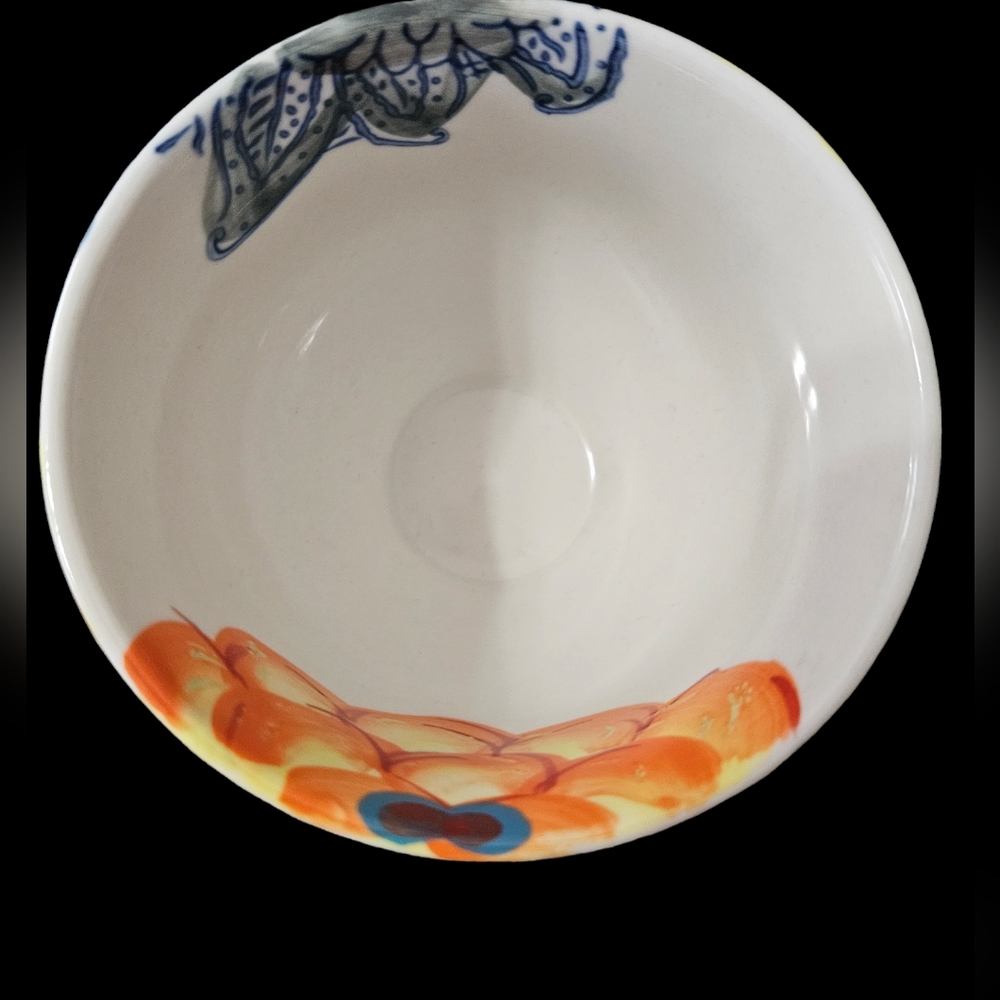 4 Grace's Teaware Pedestal Allover Floral Tea Cups Vibrant Color Coffee Soup Mug - Picture 7 of 8
